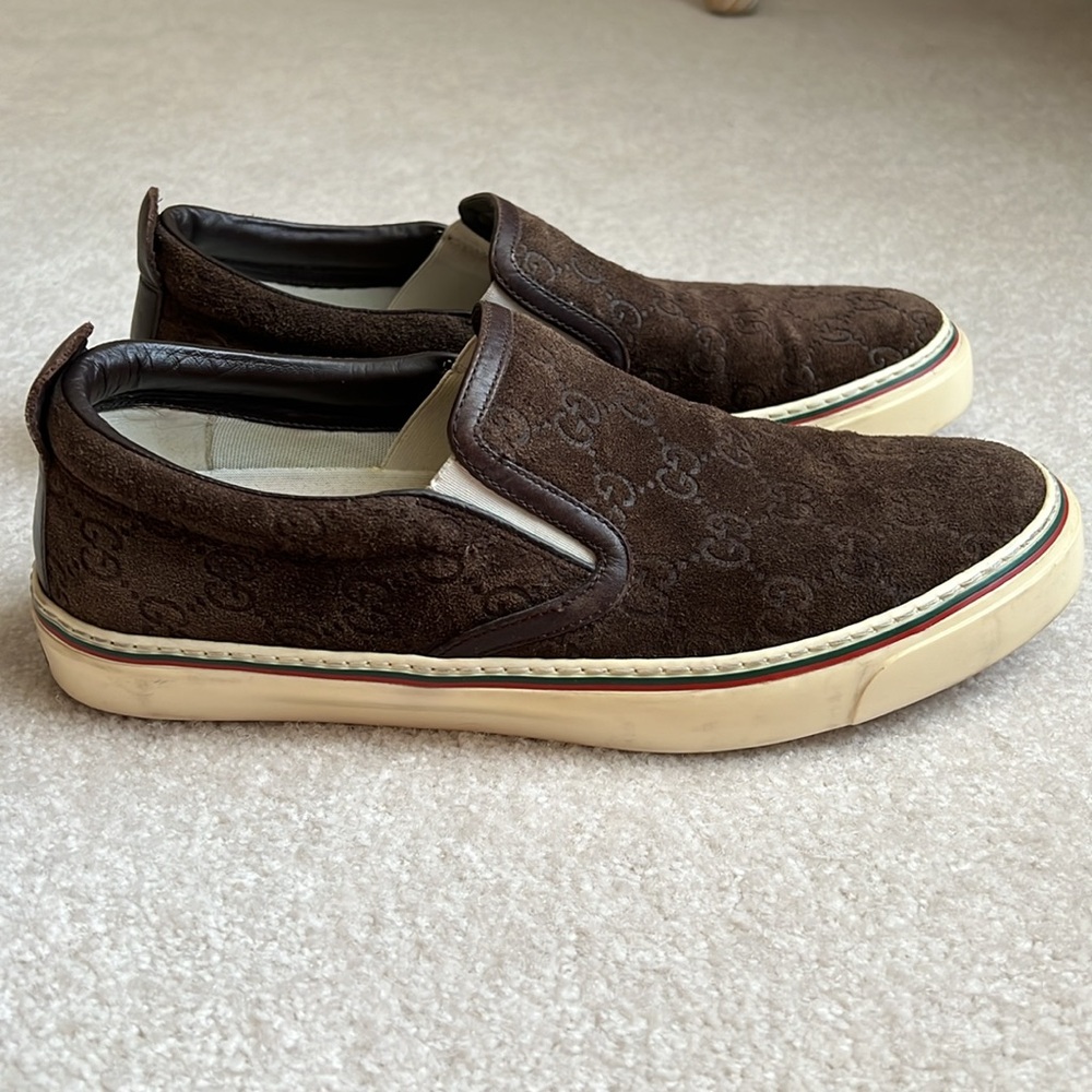 Gucci Men’s Monogram GG Slip-on Sneaker 7.5 - Picture 4 of 10